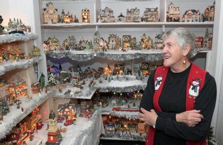 Utah woman fills room with tiny Christmas houses
