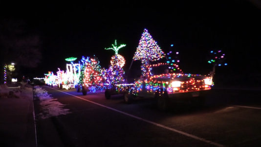Utah man drives mobile Christmas light display in Escalante