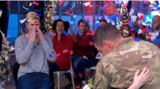 Military dad feels ‘blessed’ to be reunited with wife and son days before Christmas