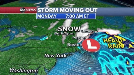 More Northeast snow as West Coast storms form