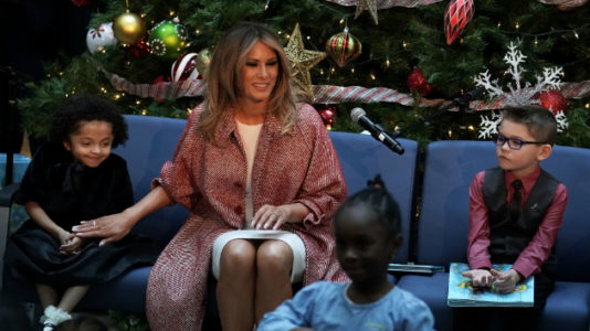 Melania Trump makes Christmas visit to children’s hospital after taking on critics