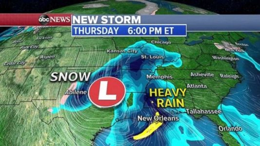 Severe storms to move east with flooding possible in Southeast