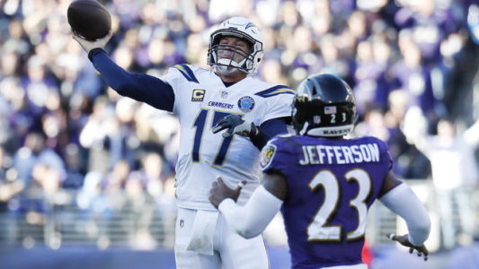 Chargers hold off Jackson, Ravens 23-17 in playoff opener