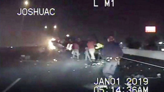 Dramatic video shows civilians, police rescue elderly man from burning car