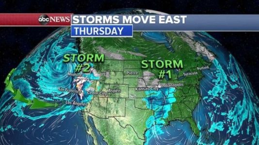 Flooding in California as East braces for massive winter storms