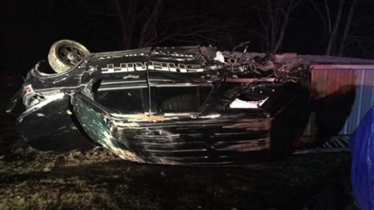 Large rock thrown at police vehicle crashes through windshield, hits deputy in the face