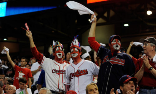CLEVELAND, OH - OCTOBER 02: Cleveland Indians fans cheer during the American League Wild Card game against the Tampa Bay Rays at Progressive Field on October 2, 2013 in Cleveland, Ohio.  (Photo by Jason Miller/Getty Images) ORG XMIT: 182993423 ORIG FILE ID: 182953201
