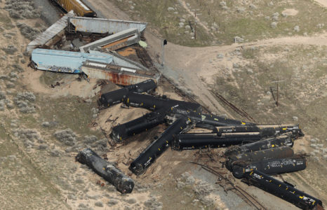 Utah officials explode derailed train cars carrying propane