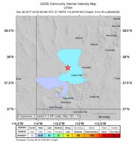 Magnitude 4.0 earthquake hits southwest Utah, agency says
