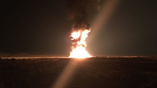 Fireball soars in Utah after officials blow up derailed cars