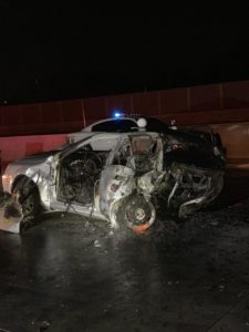 Driver in car stopped on Utah freeway killed in fiery crash