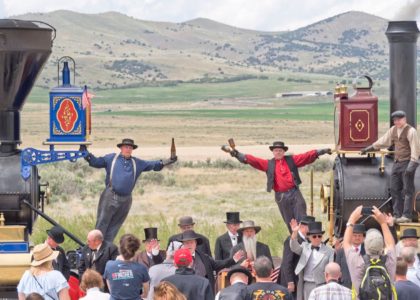 Cannons, bells, music mark 150th anniversary of railroad