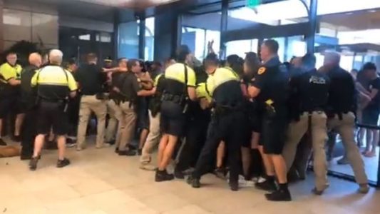 Salt Lake City police arrest 8 in protest of port project