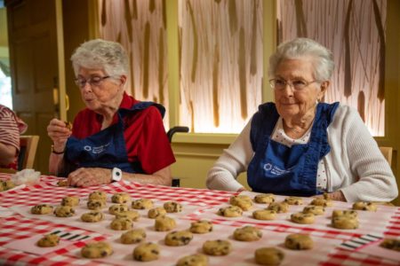 Senior citizens raising money for charity with bake sales