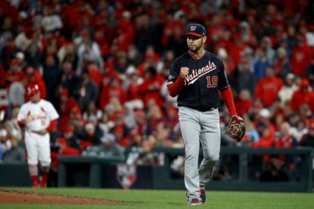 Sánchez shines as Nationals beat Cards 2-0 in NLCS opener