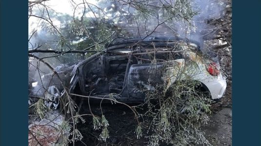 Trio pulls woman from burning car after Utah crash