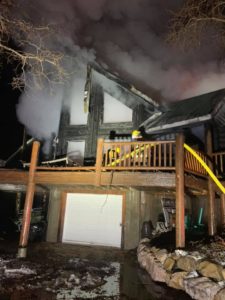 Timberlake Cabin Engulfed in Flames