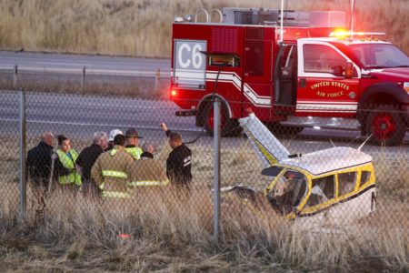 Small plane crashes on Utah highway for 2nd time, 3 injured