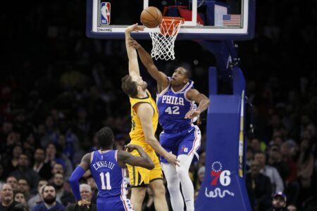 76ers top Jazz 103-94; move to 10-0 at home