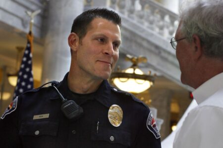 Utah officer helping to save lives at crash scene again