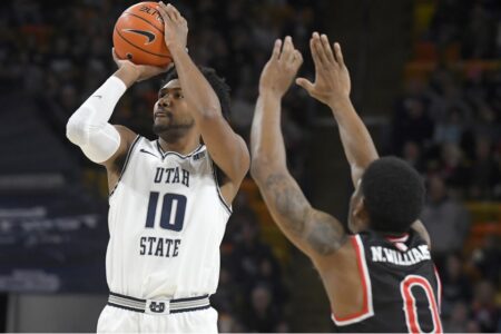 Merrill, Porter lead No. 25 Utah State past Fresno State