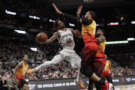 DeRozan’s season-high 38 points helps Spurs top Jazz 127-120
