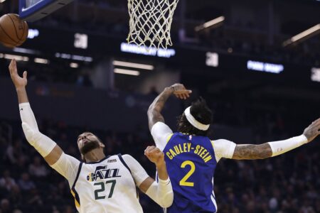 Rudy Gobert does it all as Jazz rout young Warriors, 129-96