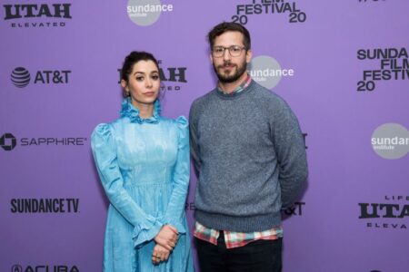 Mandatory Credit: Photo by Charles Sykes/Invision/AP/Shutterstock (10540127p)
Cristin Milioti, Andy Samberg. Cristin Milioti and Andy Samberg attend the premiere of "Palm Springs" at the Library Center Theatre during the 2020 Sundance Film Festival, in Park City, Utah
2020 Sundance Film Festival - "Palm Springs" Premiere, Park City, USA - 26 Jan 2020