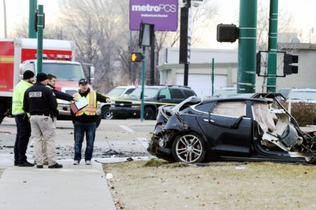 Police: DUI suspected after Tesla hits car, injuring 3