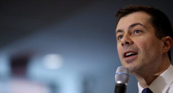 PLYMOUTH, NEW HAMPSHIRE - FEBRUARY 10:  Democratic presidential candidate former South Bend, Indiana Mayor Pete Buttigieg speaks at a Meet Pete campaign event at Plymouth State University February 10, 2020 in Plymouth, New Hampshire. New Hampshire holds its first in the nation primary tomorrow. (Photo by Win McNamee/Getty Images)