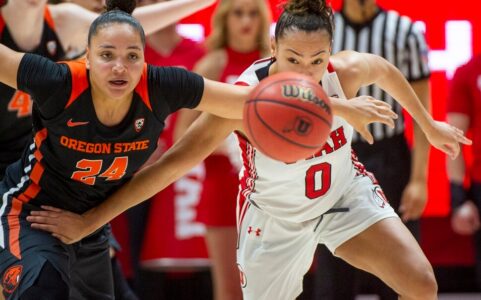 No. 10 Oregon State pulls away to beat Utah 77-65