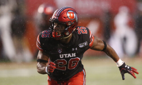 Utah defensive back Terrell Burgess (26) runs up field in the second half of an NCAA college football game against Arizona State Saturday, Oct. 19, 2019, in Salt Lake City. (AP Photo/Rick Bowmer)
