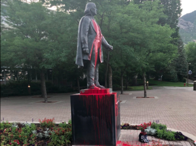 Brigham Young University police search for Brigham Young statue vandals