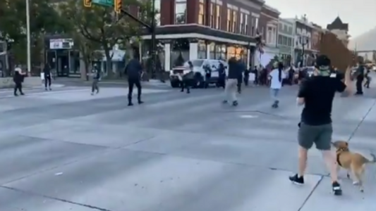 Opposing groups protest in Provo following shooting