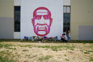 Salt Lake City police investigate after Floyd mural marred