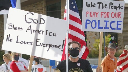 Pro-police rally held before Utah protest calling for reform