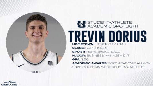Former Wasatch High School Star Trevin Dorius Achieves USU Academic Spotlight Award