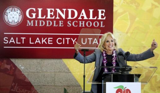 Jill Biden visits Utah school as US moves toward reopening