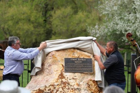 Monument to Slain Shoshone Chief Re-Dedicated in Harrisville