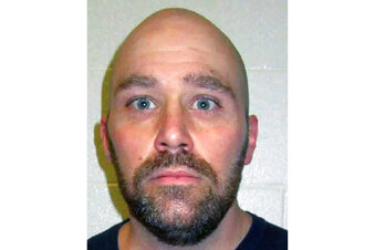 FILE - In this March 2021, file photo provided by the Nevada Department of Corrections, shows convicted murderer Zane Michael Floyd, 45, an inmate at Ely State Prison. Lawyers for Floyd, a four-time convicted murderer in Nevada are trying to persuade a federal judge to grant a temporary stay of execution who's scheduled to become the first death row inmate put to death in the state in 15 years. Public defenders are scheduled to go before a judge in Las Vegas on Monday, June 28, 2021, to argue over the constitutionality of a never-before-used sequence of drugs that prison officials plan to use at the state-sanctioned killing tentatively scheduled next month. (Nevada Department of Corrections via AP, File)