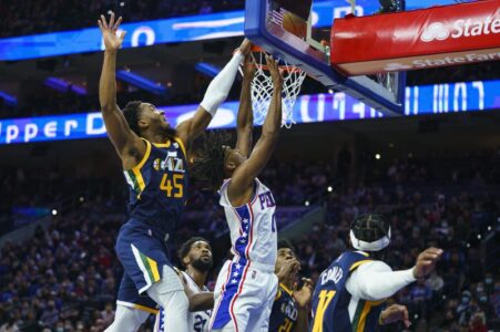 Embiid and the 76ers visit the Jazz