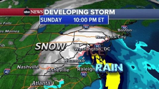 Virginia, North Carolina issue states of emergency as snow takes aim on East Coast