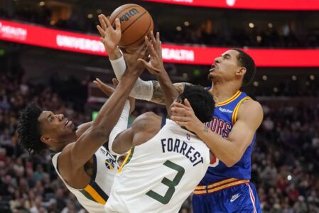 Utah faces Golden State on 5-game road slide