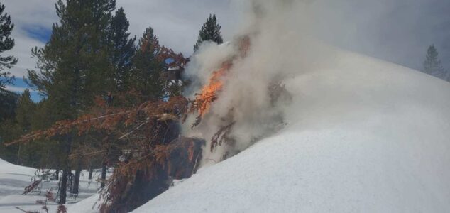 Heber-Kamas Forest District Personnel Conduct Slash Pile Burning Tuesday