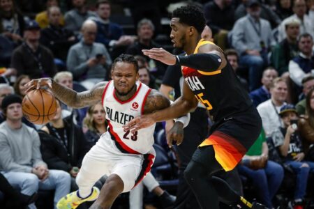 Trail Blazers face the Jazz on 10-game slide