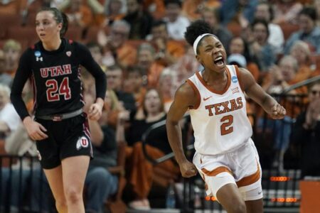 Moore powers Texas women over Utah 78-56 and into Sweet 16