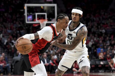 Jazz down Blazers 111-80 to secure 5th seed in the West
