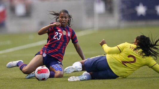 US women beat Colombia 2-0; World Cup qualifying next