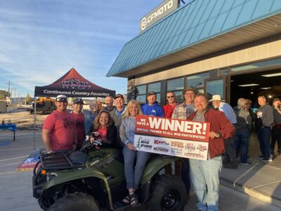 We have a Winner of the four wheeler