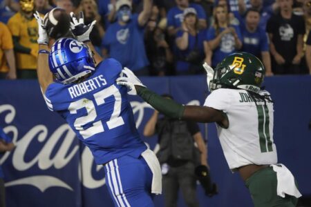 Katoa’s TD lifts No. 21 BYU past No. 9 Baylor 26-20 in 2OT